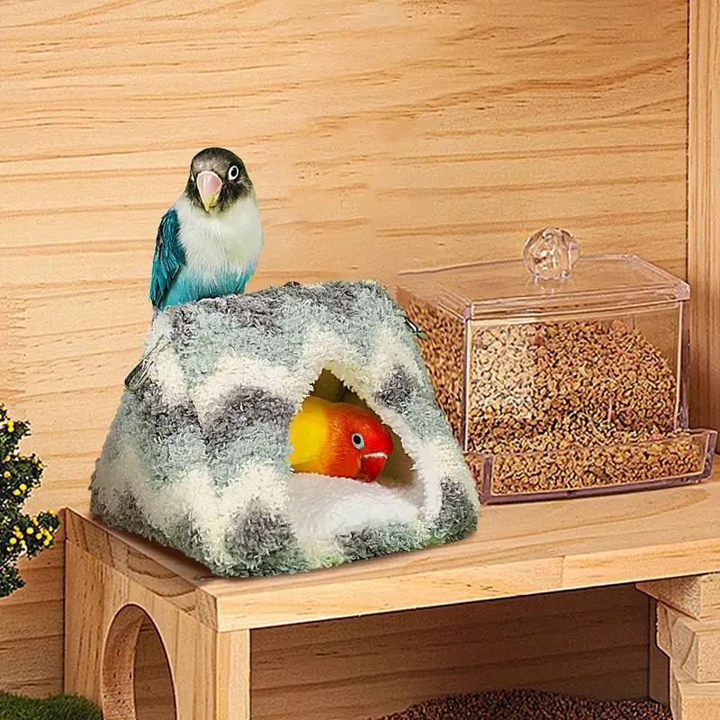 Кровать для попугая клетки хлопковый спальный домик птиц зимняя теплая палатка