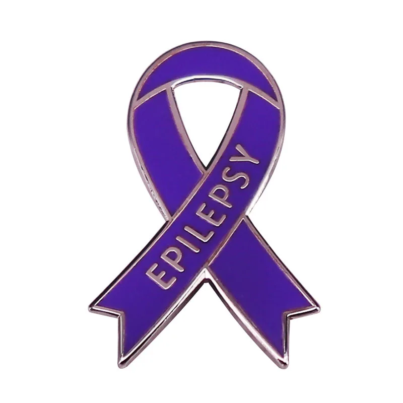 

Yangjiao Wind Consciousness Purple Ribbon Television Brooches Badge for Bag Lapel Pin Buckle Jewelry Gift For Friends