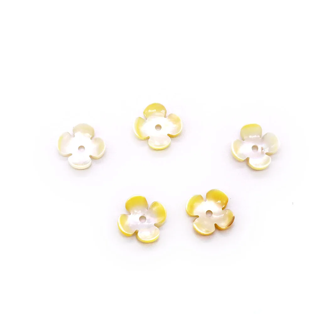 

High Quality Natural Yellow Shell Beads for Jewelry Making Supplies Flower Beads Diy Craft Necklace Bracelet Earring Accessories