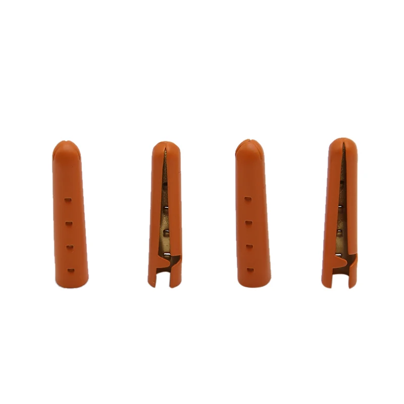 Weiou New 4pcs 1 Set 4x23mm Luxury Painting Neon Yellow Orange Tips Matt Metal Aglets FOR Shoelaces DIY Sneaker Kits Bullet Head