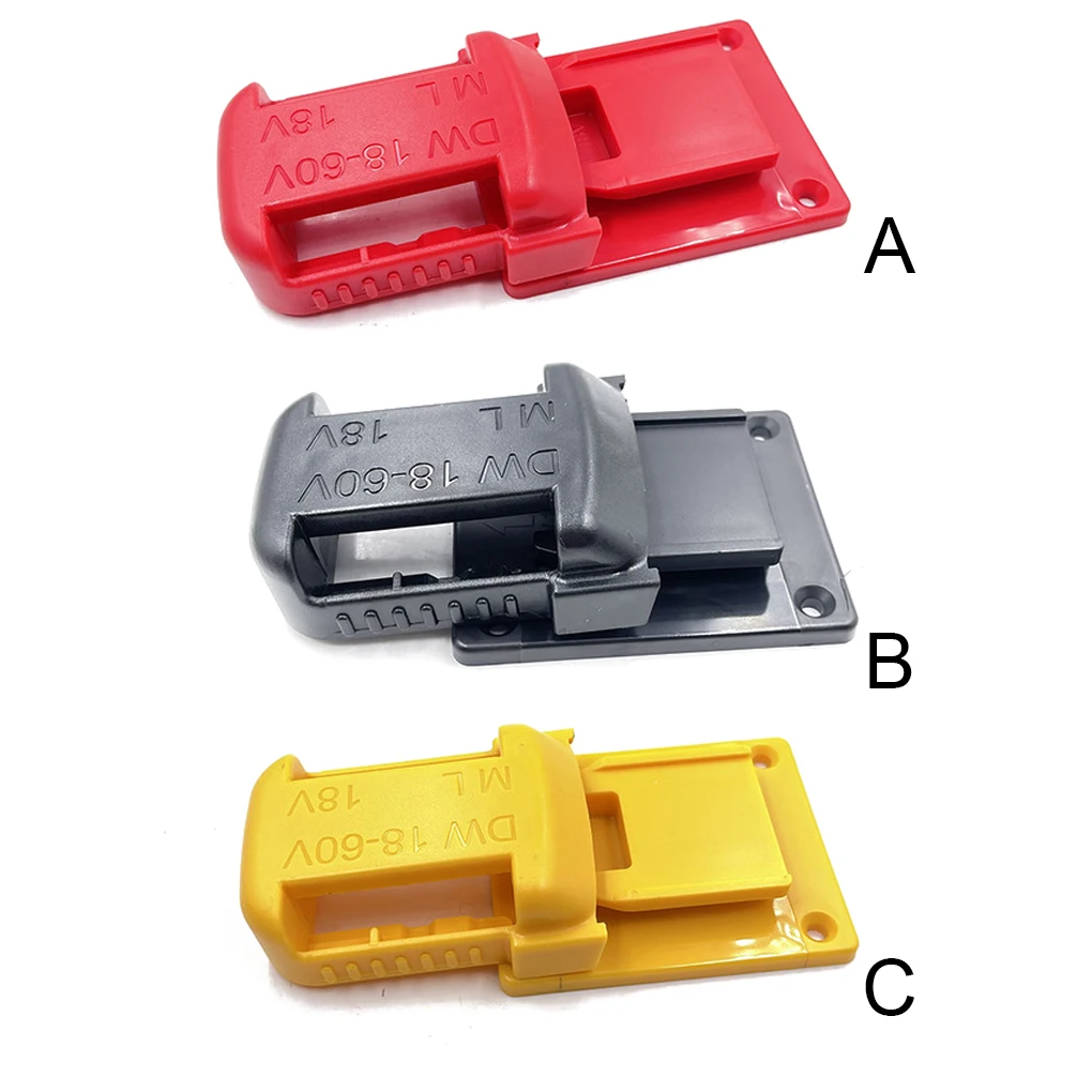 

Battery Mount Pre-drilled Heavy Duty Solid Color Electric Tool Fixing Holder Indoor Workshop Garage Storage Rack