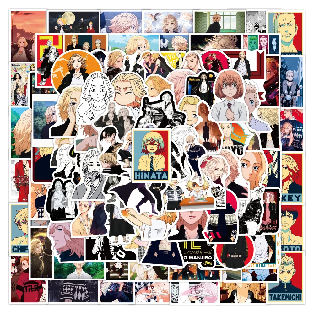 

10/30/50/100Pcs Anime Tokyo Revengers Stickers Manjiro Sano Ken Ryuguji Mikey Draken Keisuke Baji Takashi Mitsuya Sticker Toys