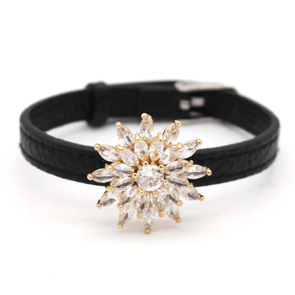 

Женский браслет из искусственной кожи, в стиле панк