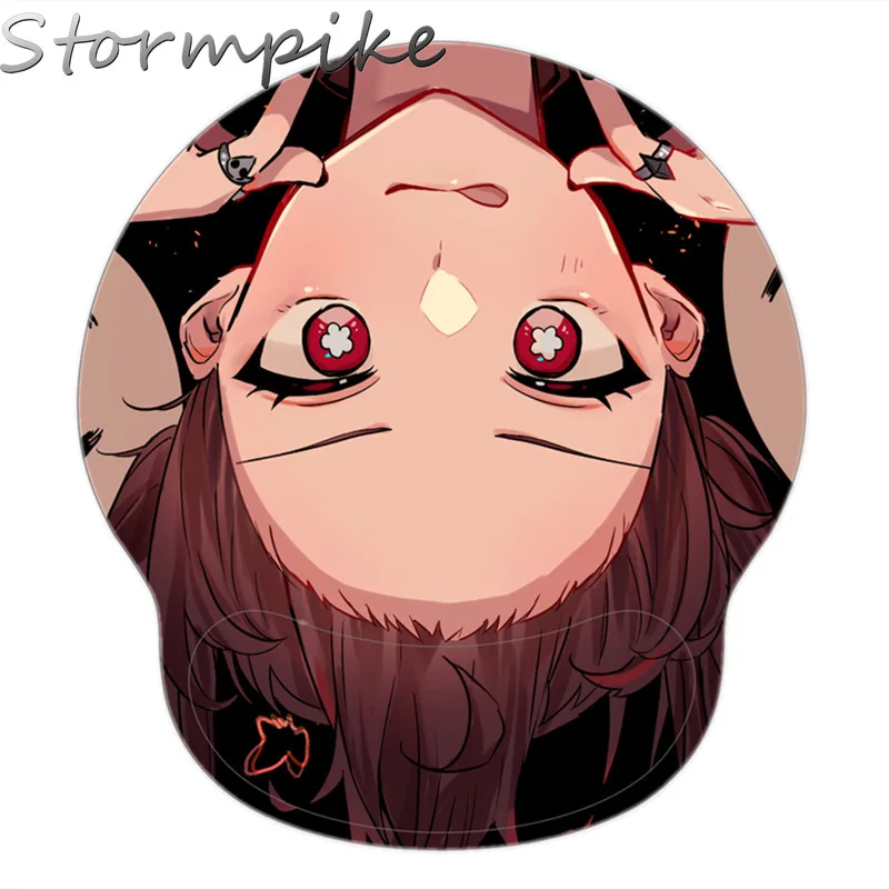 

Anime Wrist Rest 3D Mouse Pad Genshin Impact Hu Tao Gaming Cute Silicone Gel Mousepad Kawaii Desk Pad
