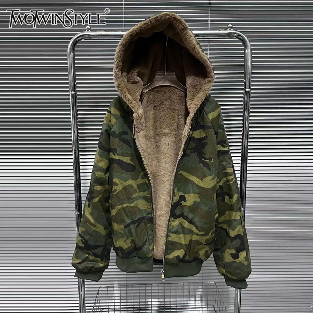 TWOTWINSTYLE женское пальто с цветными блоками и принтом лоскутное длинными рукавами