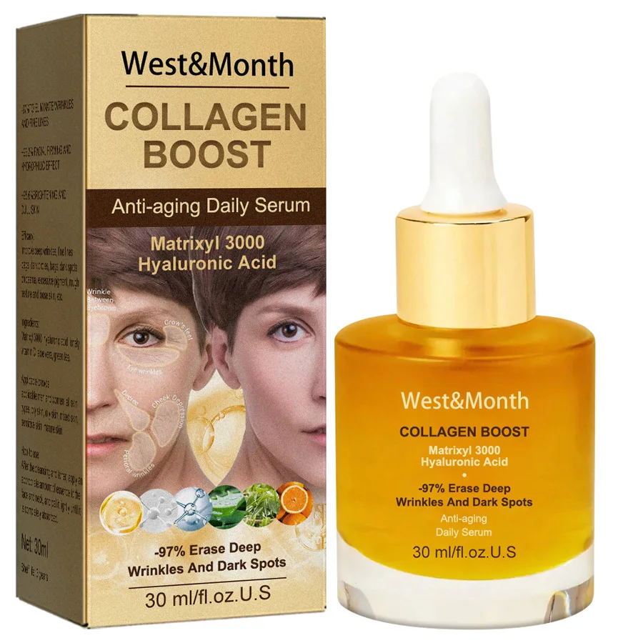 

Collagen Boost Matrixyl 3000 -97% Erase Deep Wrinkles And Dark Spots Anti-aging Daily Serum Moisturizing Anti-wrinkle