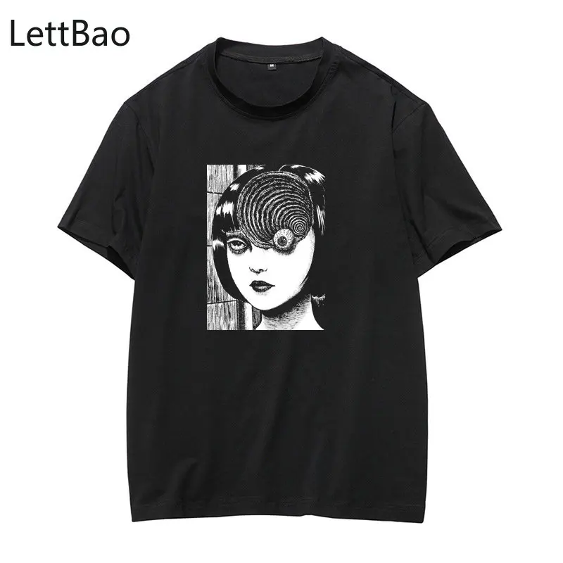 

Harajuku Man Manga Junji Ito T Shirts Shintaro Kago Girl Tees Shirt Top Design Short-sleeved Aesthetic Japanese Anime T Shirt