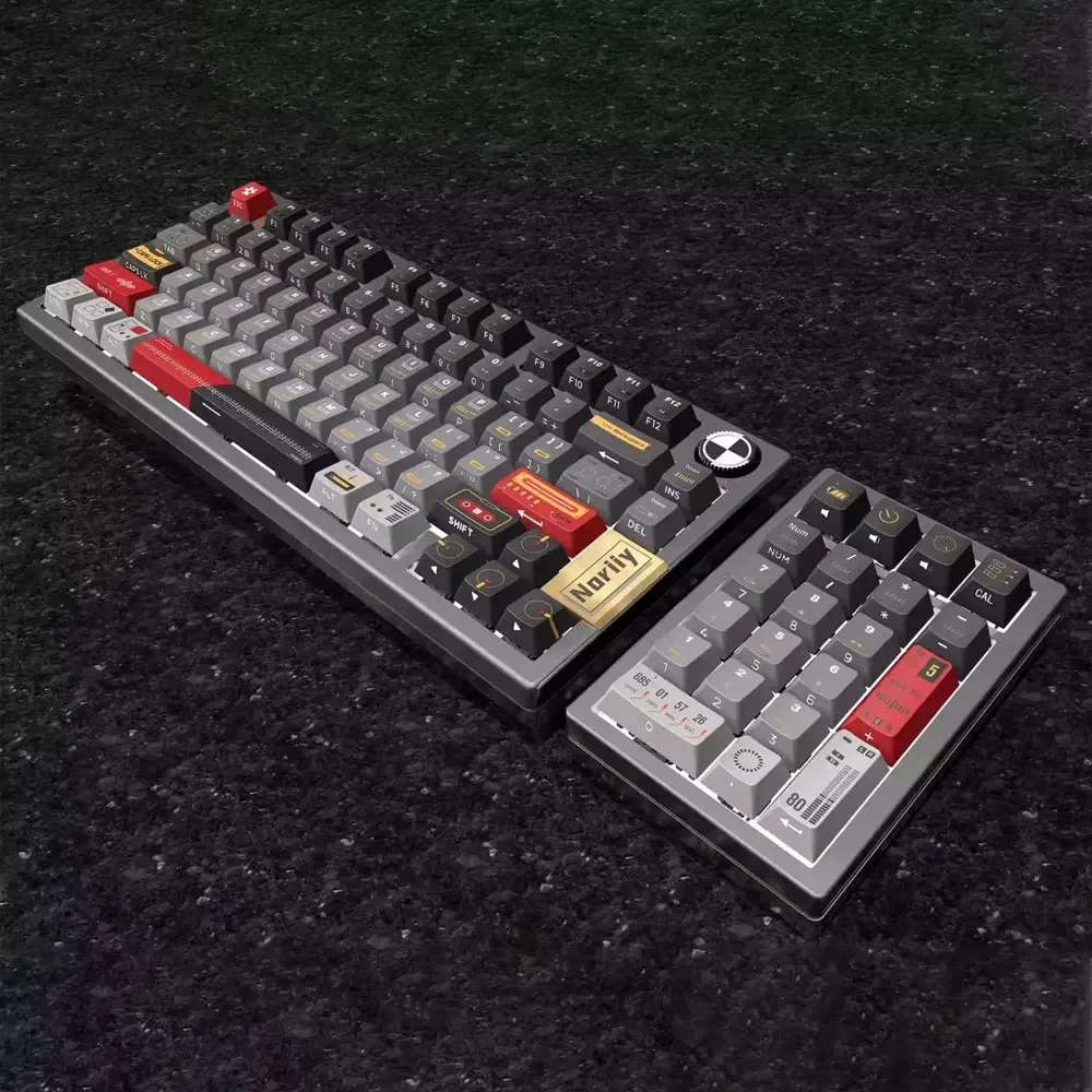 Механическая клавиатура с 132 клавишами боковыми буквами высотой вишни PBT