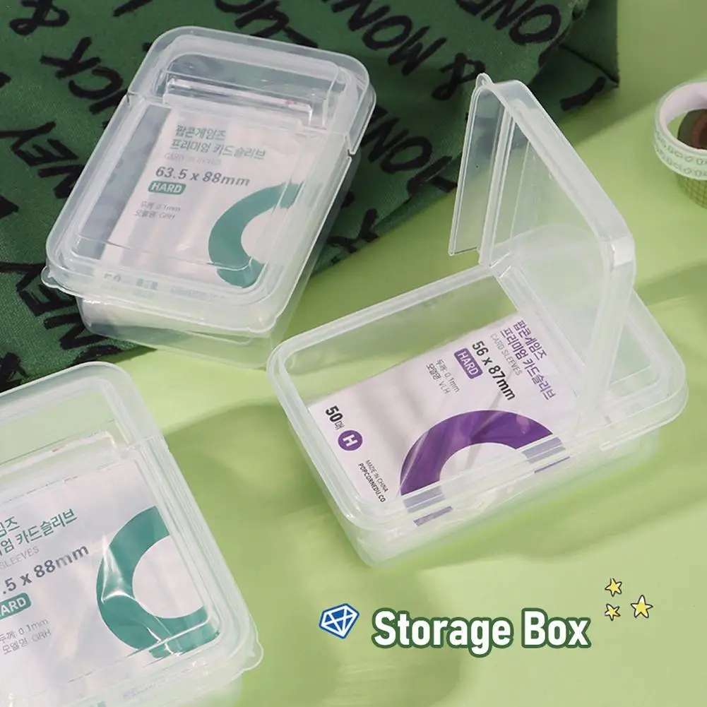 Прозрачный флип-бокс для хранения маленьких карт прозрачный защитный чехол