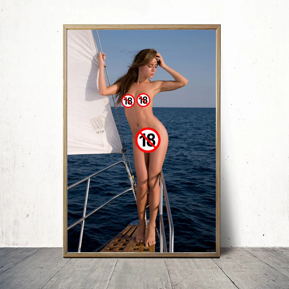 

Популярная сексуальная девушка, обнаженная модель на фотографиях, Современные художественные плакаты, печать на холсте, картина для спальн...