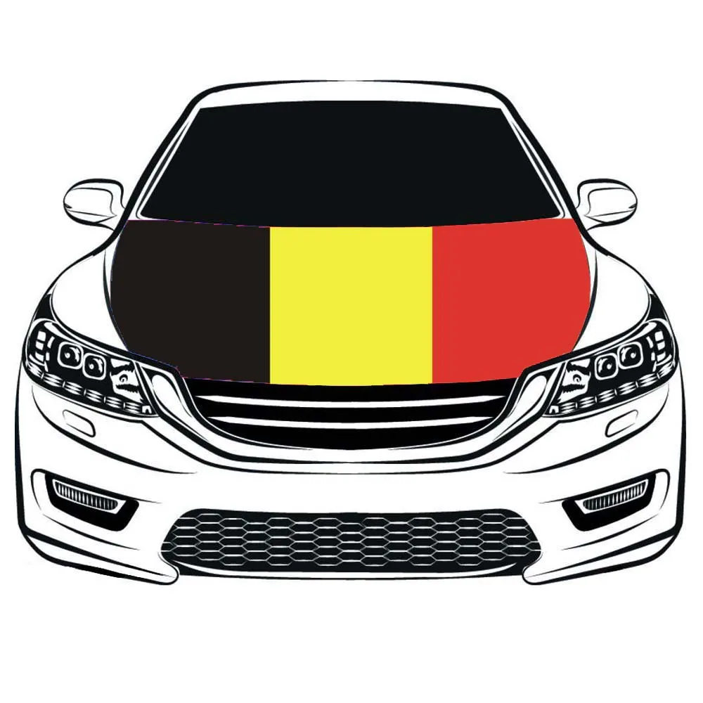 

The Kingdom Of Belgium national flag car Hood cover 3.3x5ft 100%polyester,car bonnet banner World Cup,football match,top 32