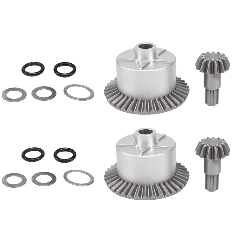 

6X Metal Diff Case Diff Gear 37T Input Gear 13T For ARRMA 1/10 Kraton Senton Big Rock Granite Outcast 4X4 Parts,4