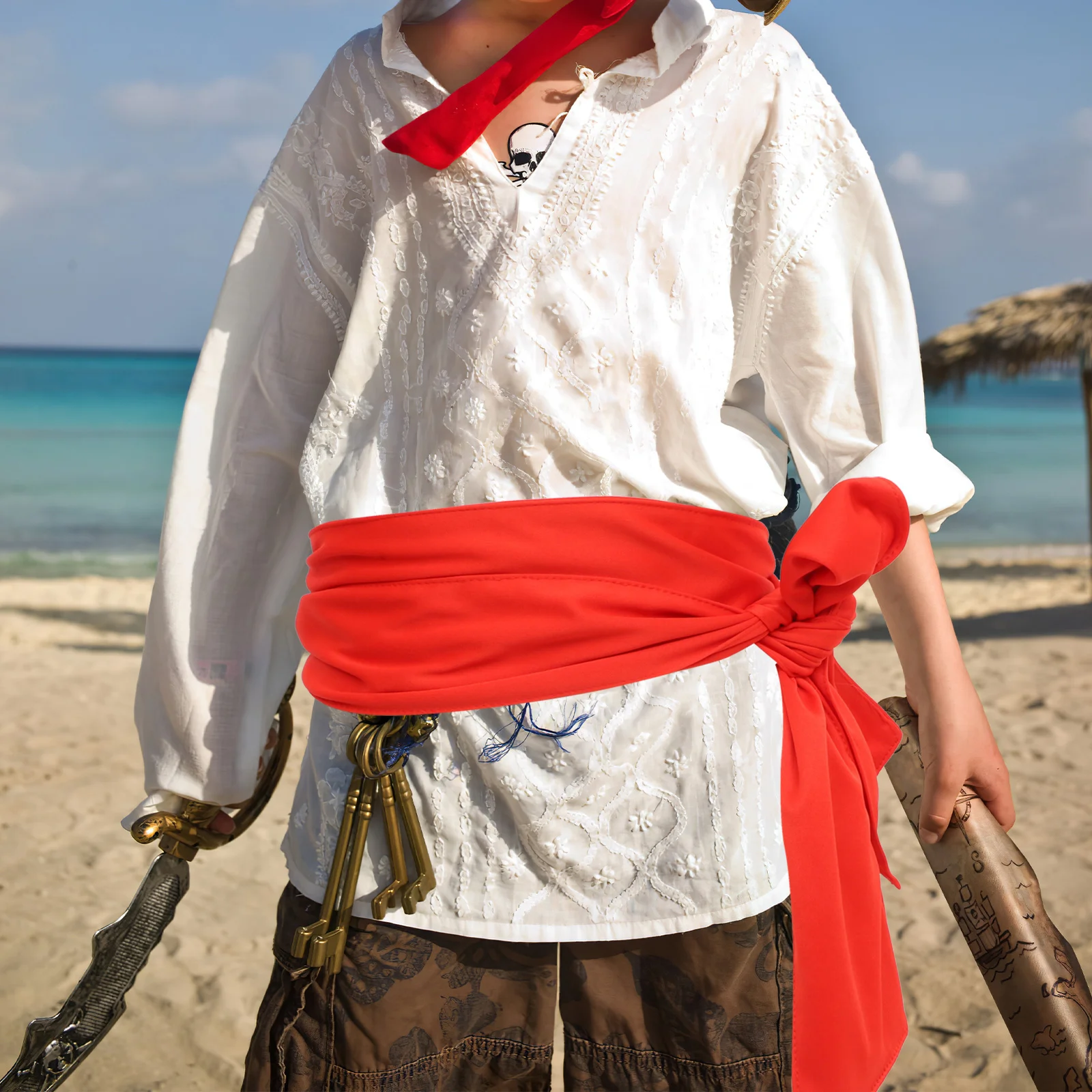 Платье пиратская бандана женский костюм пояс шляпа реквизит аксессуары для