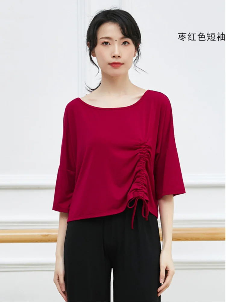 

Dance Chinese Ballet Costume Training Clothes Spring and Autumn 2022 Teacher's Long Sleeve Women's Shirt Body Suit Modern Dance