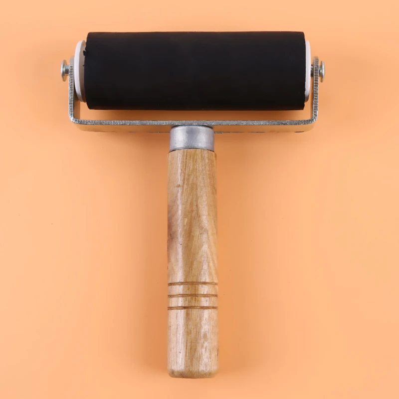 

Soft Rubber Professional Brayer Perfect Anti Skid Tape Construction Tools Print Ink And Stamping Tools Rubber Roller