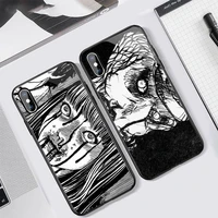 horror comics junji ito phone case tempered glass for iphone 11 12 13 pro max mini 6 7 8 plus x xs xr