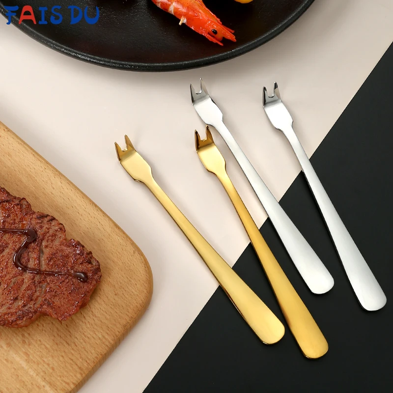 

FAIS DU нержавеющая сталь резьба по мясу вилка изогнутая сервировочная барбекю 2 Коготь Инструмент для барбекю с ручкой для кемпинга принадлеж...