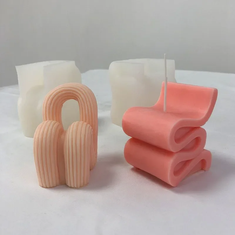 Нерегулярная геометрическая скульптурная форма для свечей диван стул свечи из