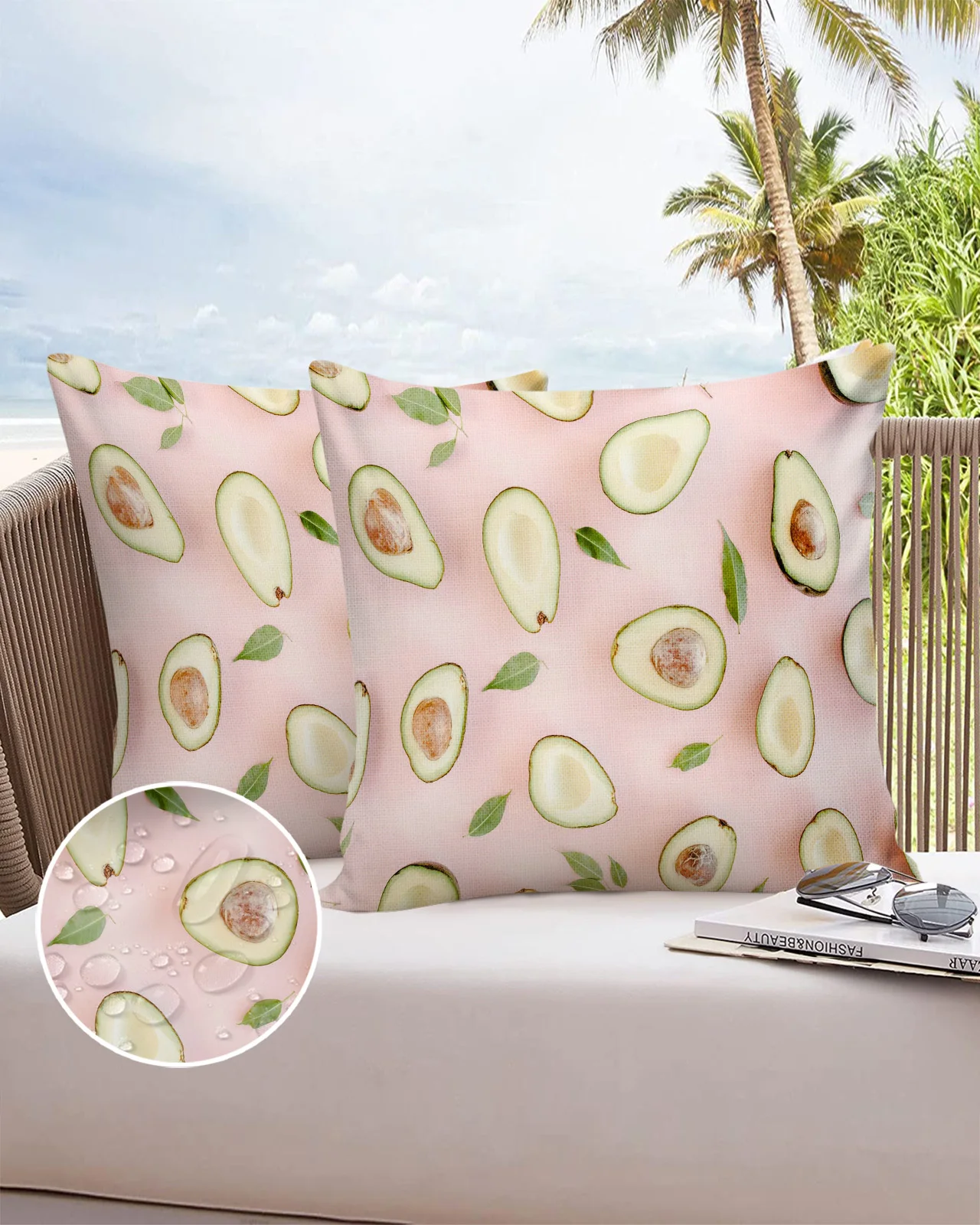

2/4pcs Pillowcase Set Avocado South American Pear Fruit Luxury Pillowcase Bedroom Living Room Sofa Cushion Pillow Cover
