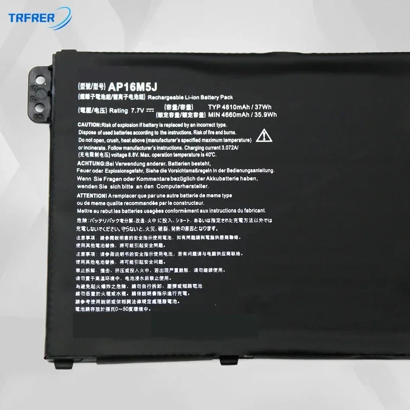 AP16M5J 7 В 4810 мАч аккумулятор для ноутбука Acer Aspire 3 A315-21-95KF A314-32-C00A A315-21-22RE n17q3
