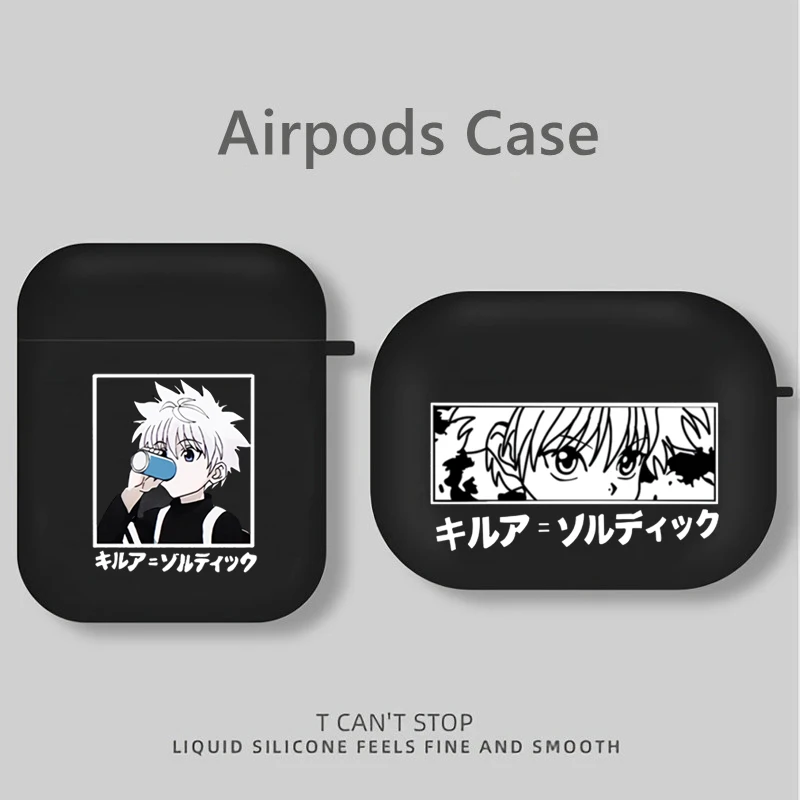 

Мягкий чехол для наушников Hunter x Hunter 3 с зарядным устройством для Apple AirPods 2 1, черный силиконовый защитный чехол для Air Pods Pro