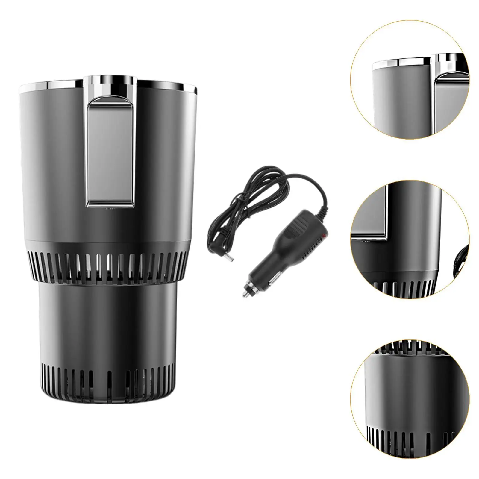 Фото Автомобильный подогреватель чашек, охладитель для напитков, портативный 2-дюймовый дисплей, умный подстаканник для автомобиля №5