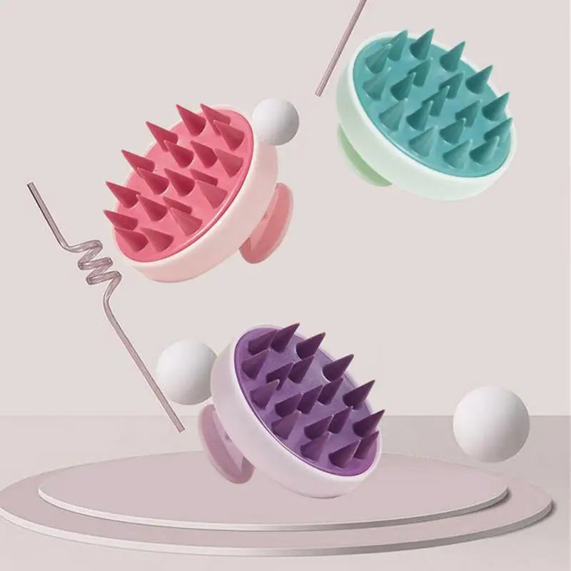 1 PCS Soft Silicone Head Scalp Massage Comb Shampoo Brush Hair Washing Comb Shower Brush Head Massage Hair Hairdressing Tool