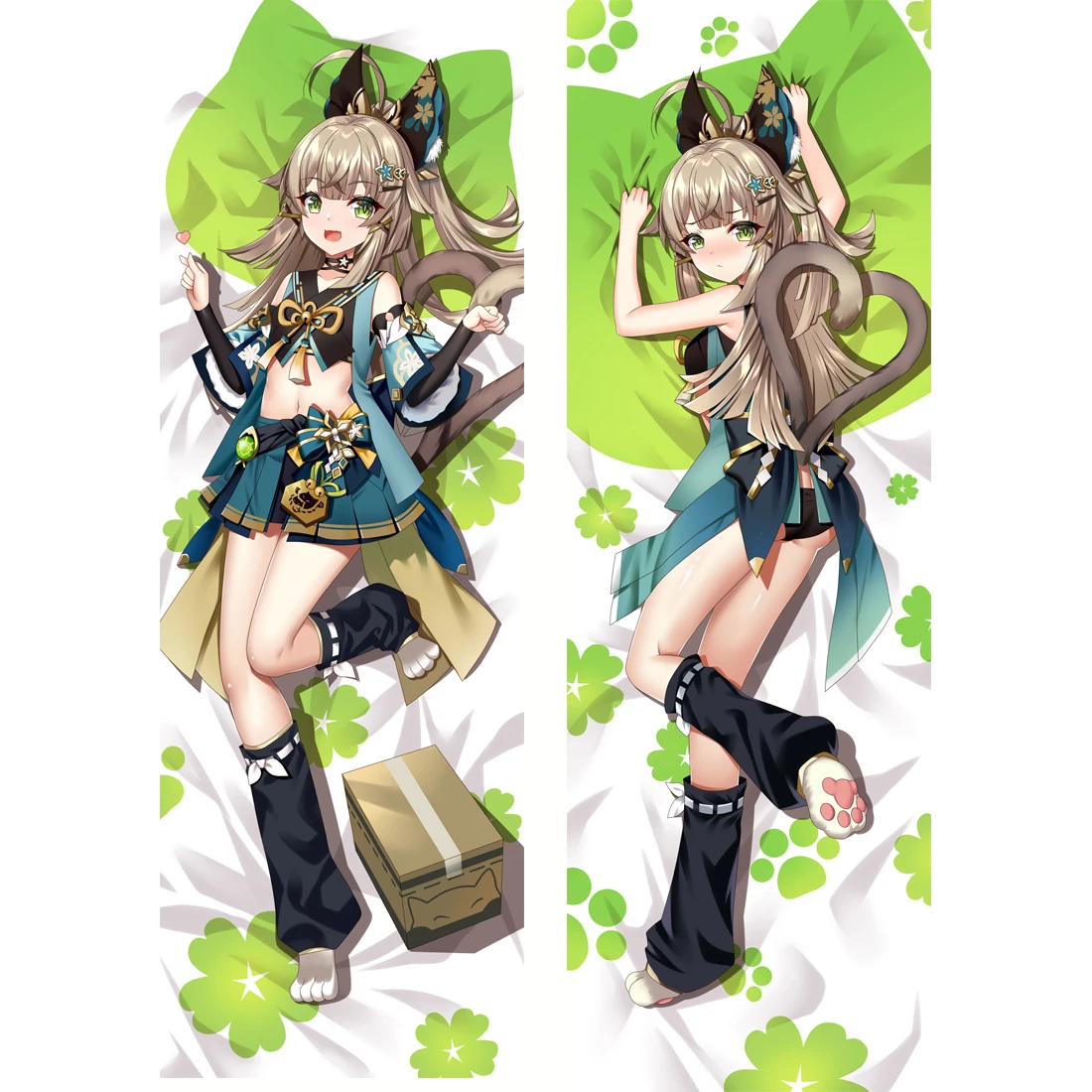 

Game Genshin Impact Kirara Cosplay, подушка для тела, женский костюм Kirara, Хэллоуин, обнимающая подушка для тела, наволочка