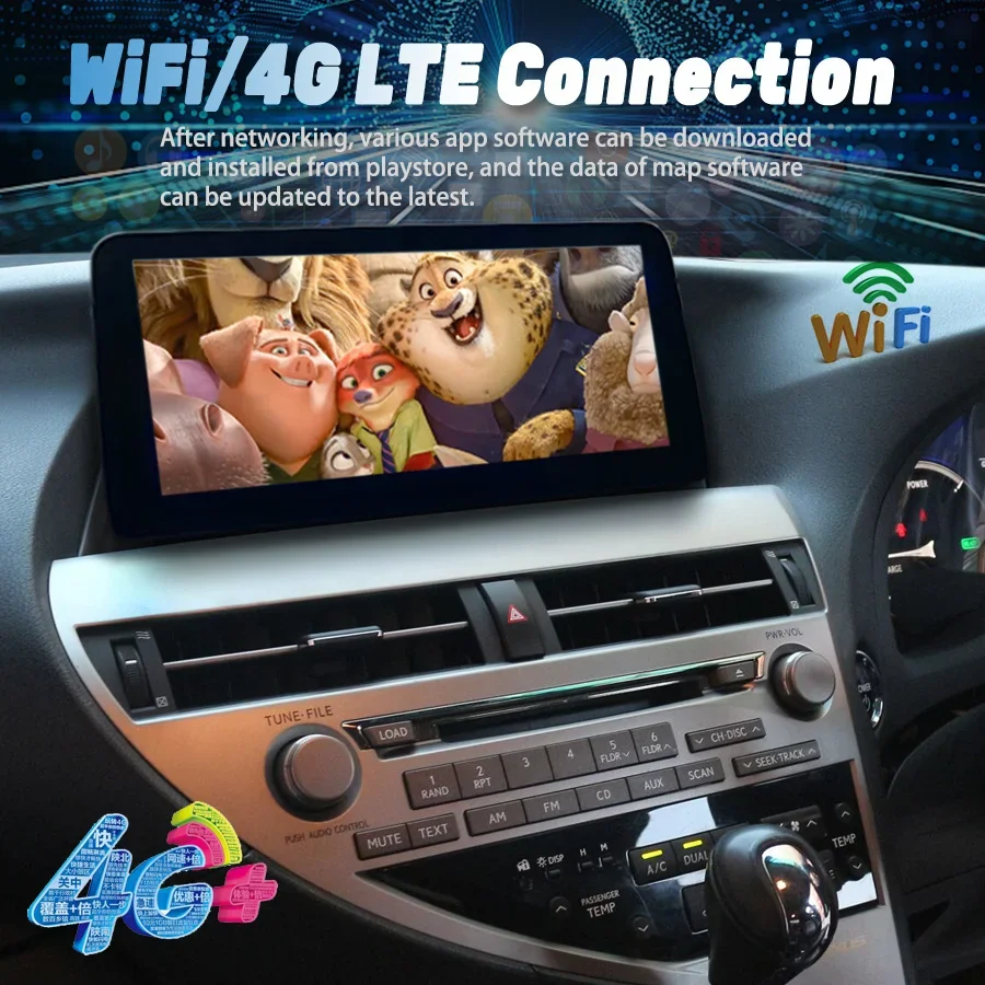 12 3 &quotдля LEXUS RX RX350 RX270 RX300 2009-2014 Android 14 экран Carplay автомобильный радиоприемник GPS