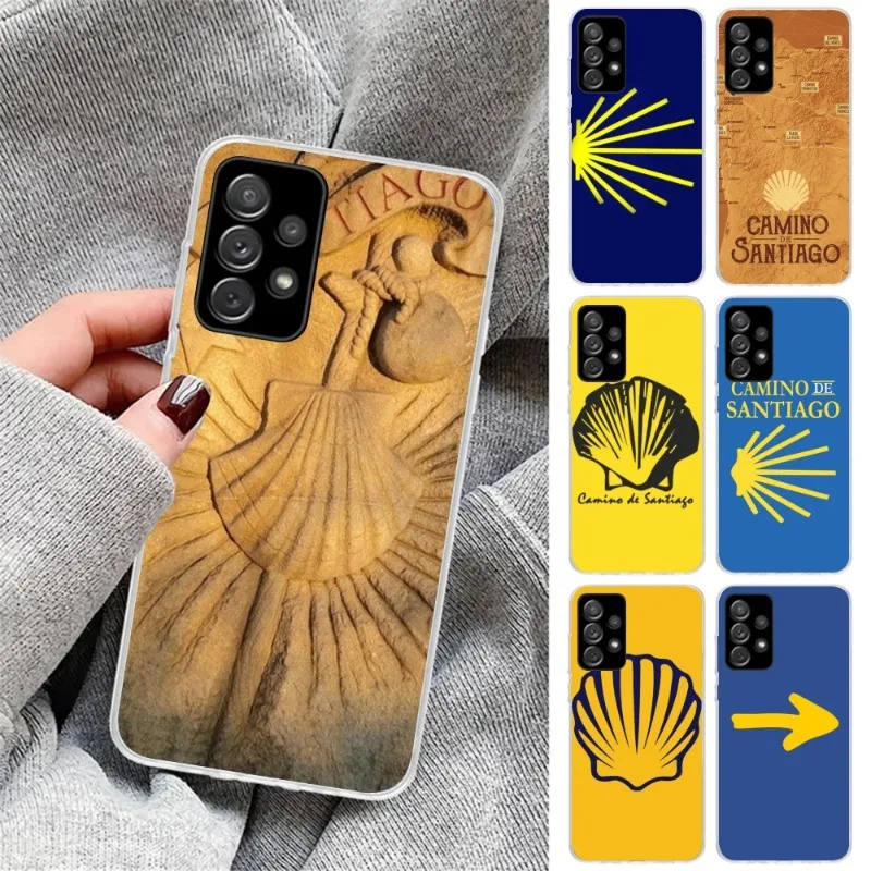 

Camino de Santiago Phone Case for Samsung Galaxy S23 S22 S21 Plus Ultra A12 A32 A53 Clear Cover Funda Shell