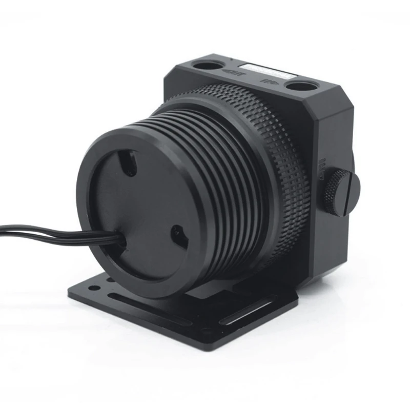 

PU-GPD5 12V Computer Water Cooling Pump 1100L/H Input and Left Output Damping Ceramic Shaft Core Mounting Bracket P9JB
