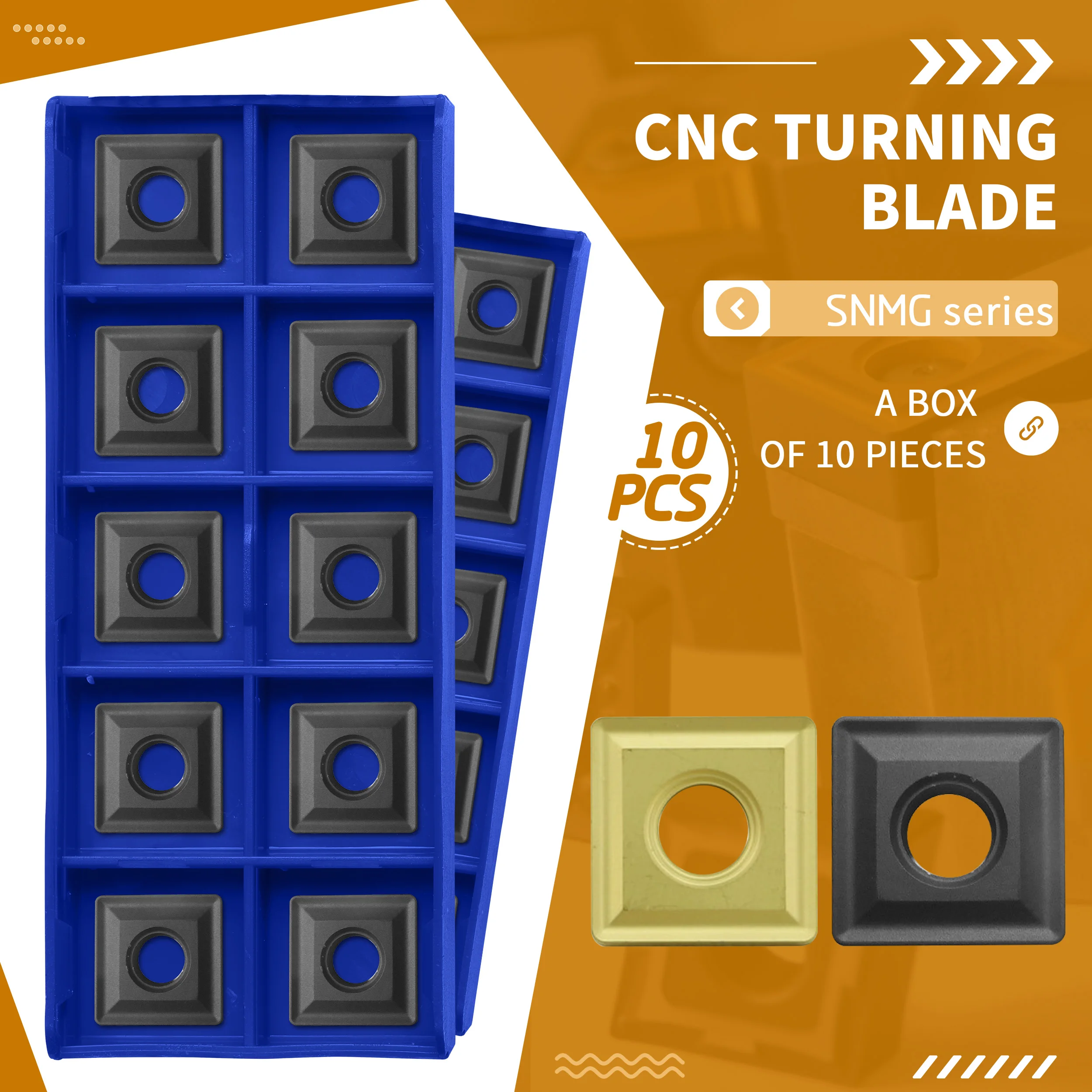 

10Pcs SNMG120404 TC YBC251 YBC252 SNMG120408 CNC Lathe Machine Carbide inserts Tools Turning cast iron Reduce cutting pressure