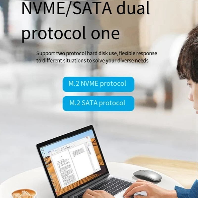 M.2 алюминиевый корпус SSD поддержка Nvme/NGFF SATA TYPE-C USB3.2 GEN2 алюминий 10G двойное