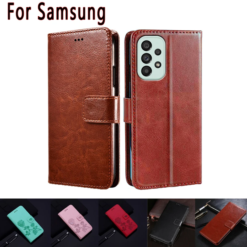 

Cover For Samsung Galaxy A 73 72 71 42 51 52 53 5G Case Flip Leather Wallet Book On Samsung Galaxy A73 A72 A51 A52S A53 Case Bag
