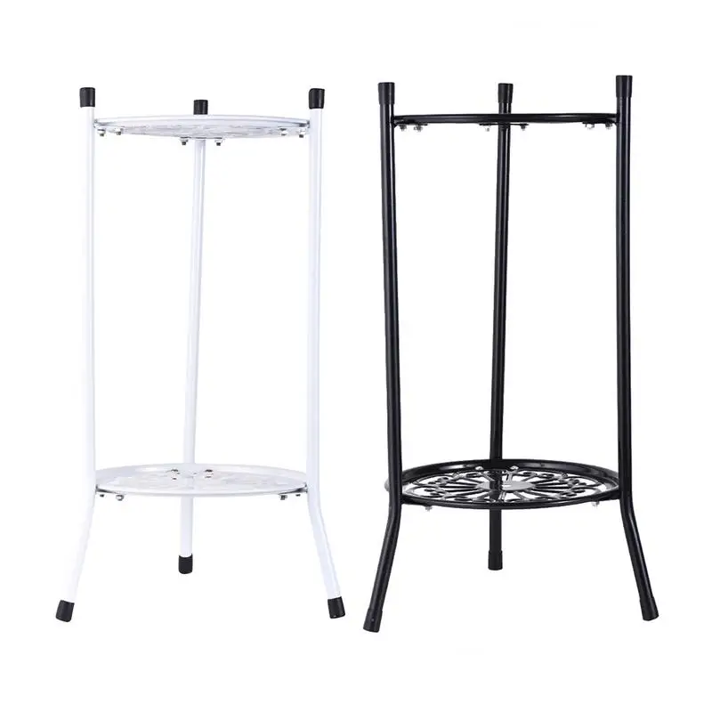 

European Simple Style Wrought Iron Landing Flower Racks MultiTier Wrought Iron Stand For Balcony Room Shelf Bedroom Holder