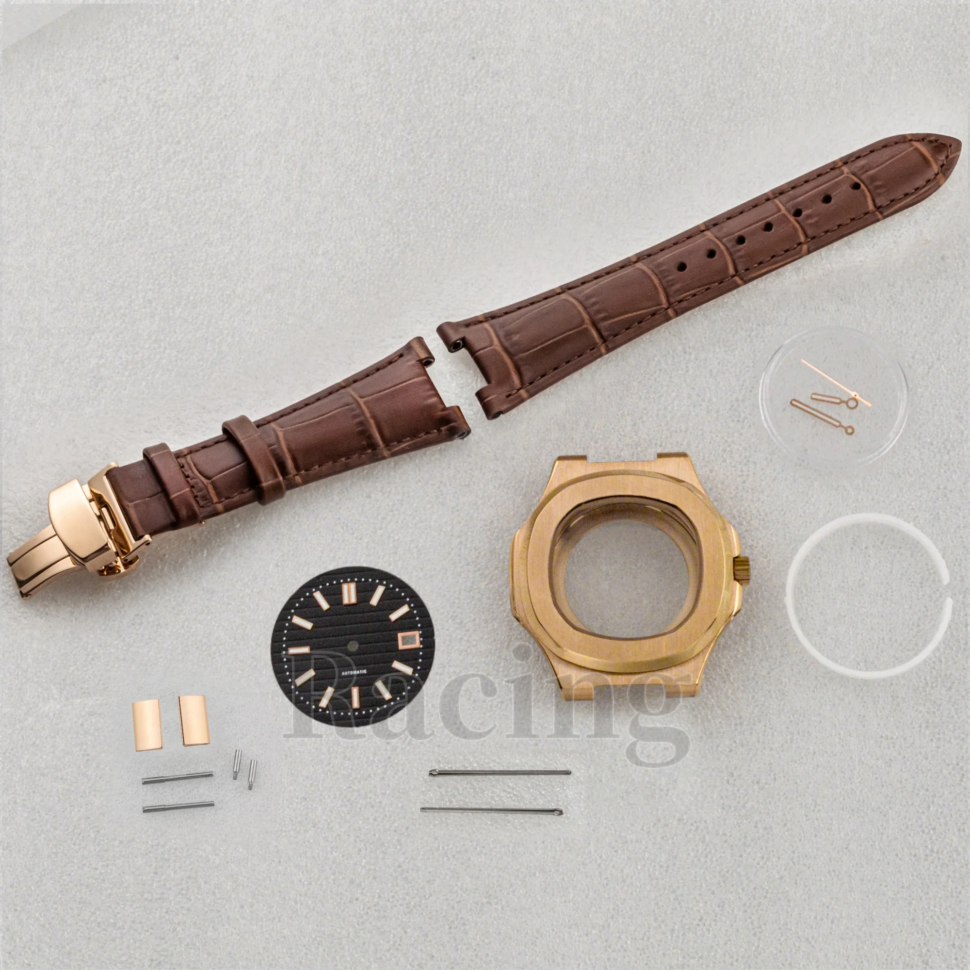 Корпус NH35 корпус для часов 41 мм ремешок из натуральной кожи светящийся циферблат