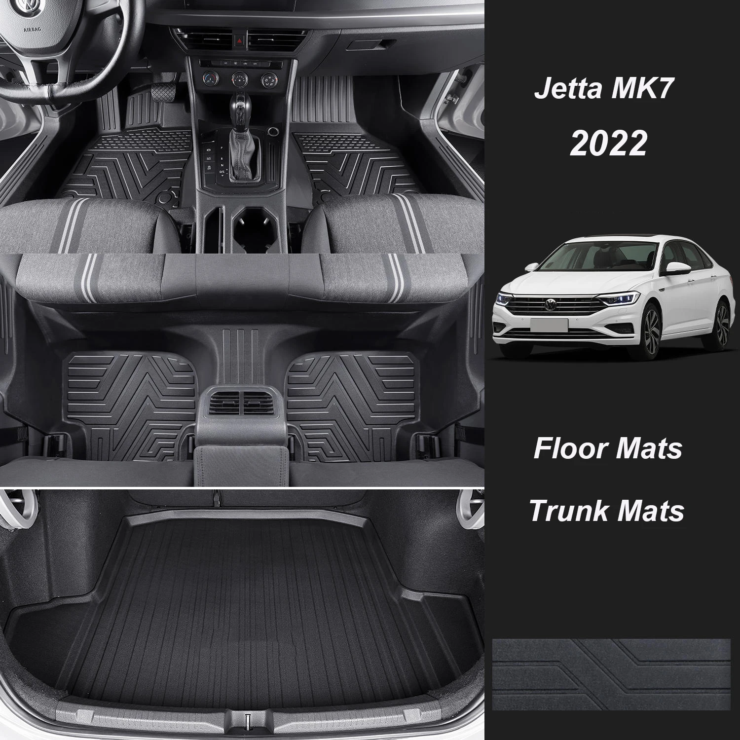 

Набор Резиновых автомобильных ковриков для VW Jetta MK7 2023, водонепроницаемые, Прямая поставка, аксессуары для интерьера, коврики, коврики, высокое качество