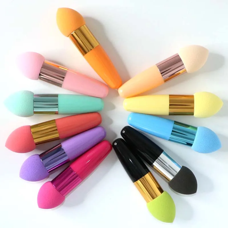 Mushroom head Foundation Powder Puff Women Beauty Sponge With handle Smooth Shaped Professional Cosmetic makeup Tool |