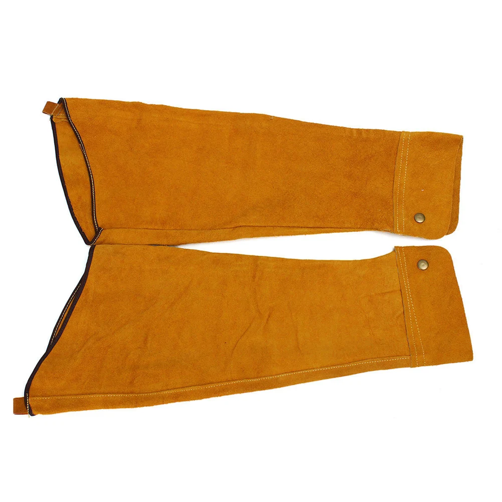 

Protective Welding Sleeve Durable Insulation With Cover Heat Resistant Leather Flame Retardant Safe Arm Guard Long Split Button