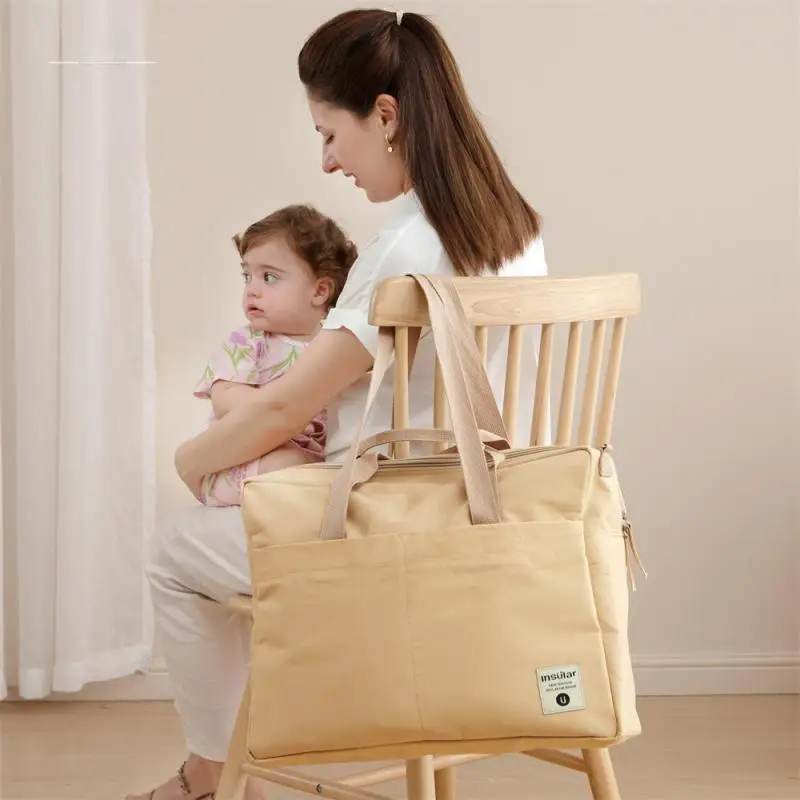 

Cotton Canvas Bag Durable Fashion Mother And Child Outing Convenient Premium Mummy Bag Cotton Canvas Diaper Bag Mom Must Have