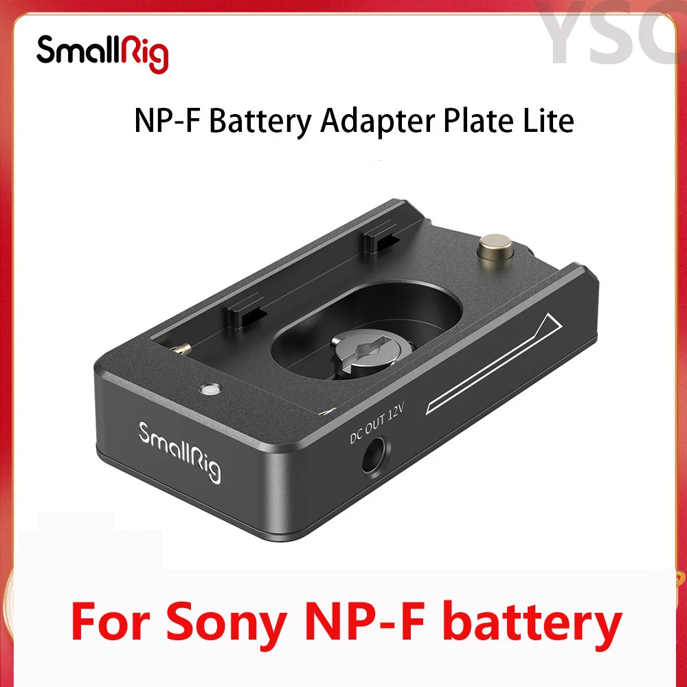 

SmallRig NP-F Battery Adapter Plate Lite For Sony NP-F battery w/ 12V/7.4V Output Port Battery Indicator 3018 for BMPCC 3093