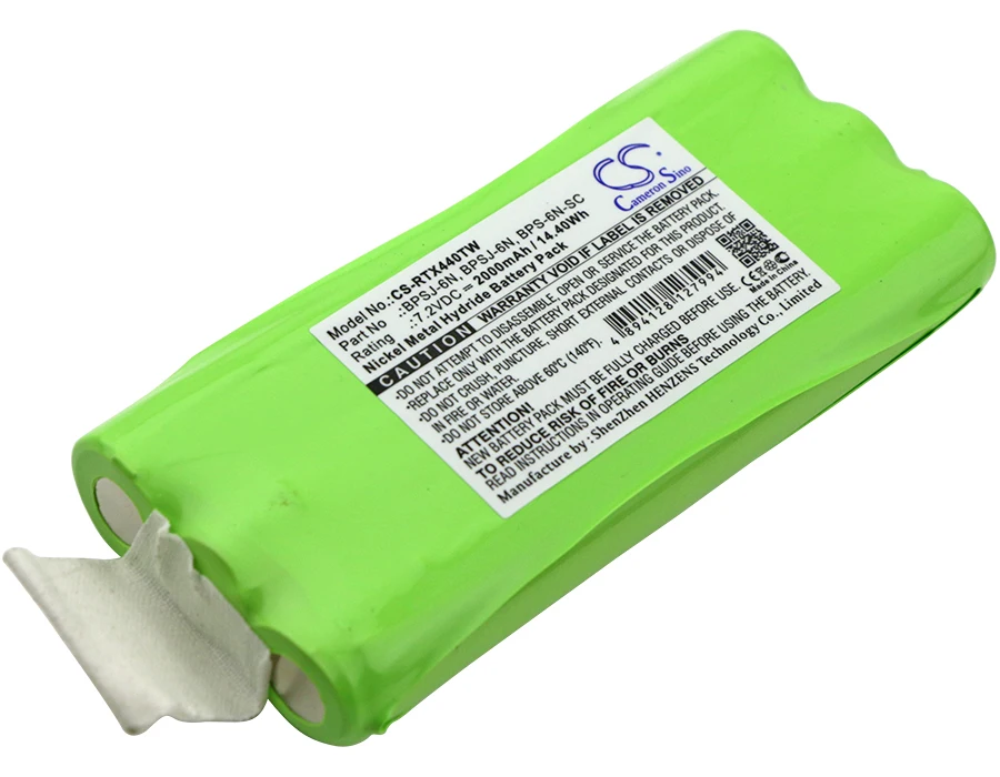 

CS 2000mAh / 14.40Wh battery for Ritron JMX 441D, JMX II, JMX IV, Patriot SST BPS-6N-MH, BPS-6N-SC, BPSJ-6N