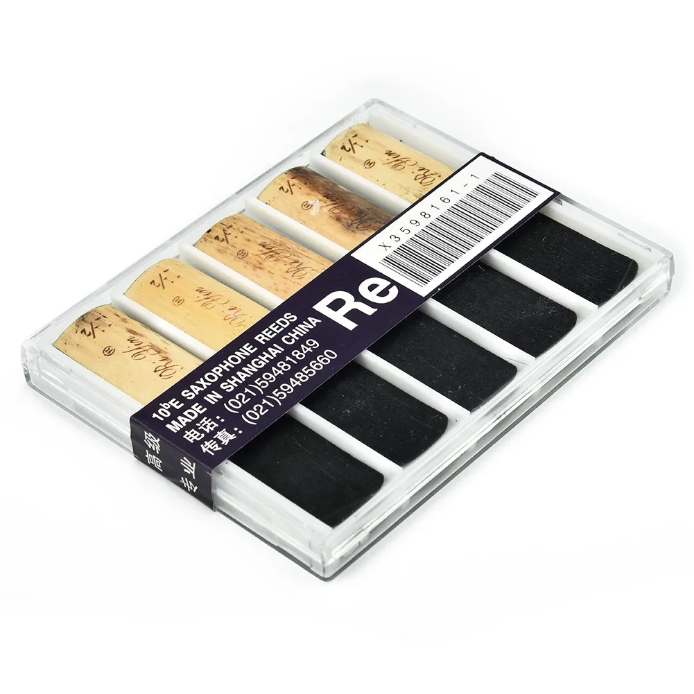 

10Pcs Saxophone Reed Set With Strength 1.5/2.0/2.5/3.0/3.5/4.0 High Quality Tenor Sax Woodwind Reed Instrument Parts Accessories