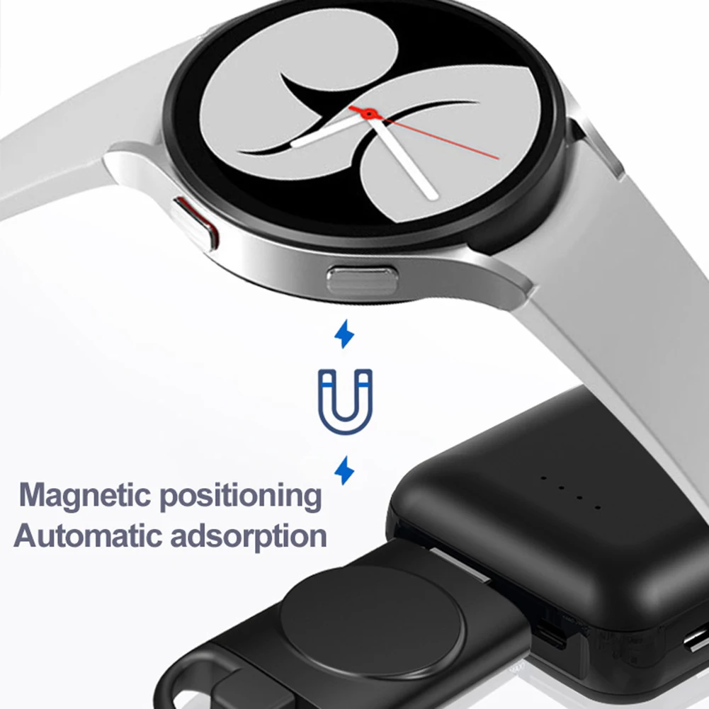Base de carga magnética inalámbrica USB tipo C para Samsung Galaxy Watch3/4 active1/2, cargador de reloj para viaje de oficina en casa 4