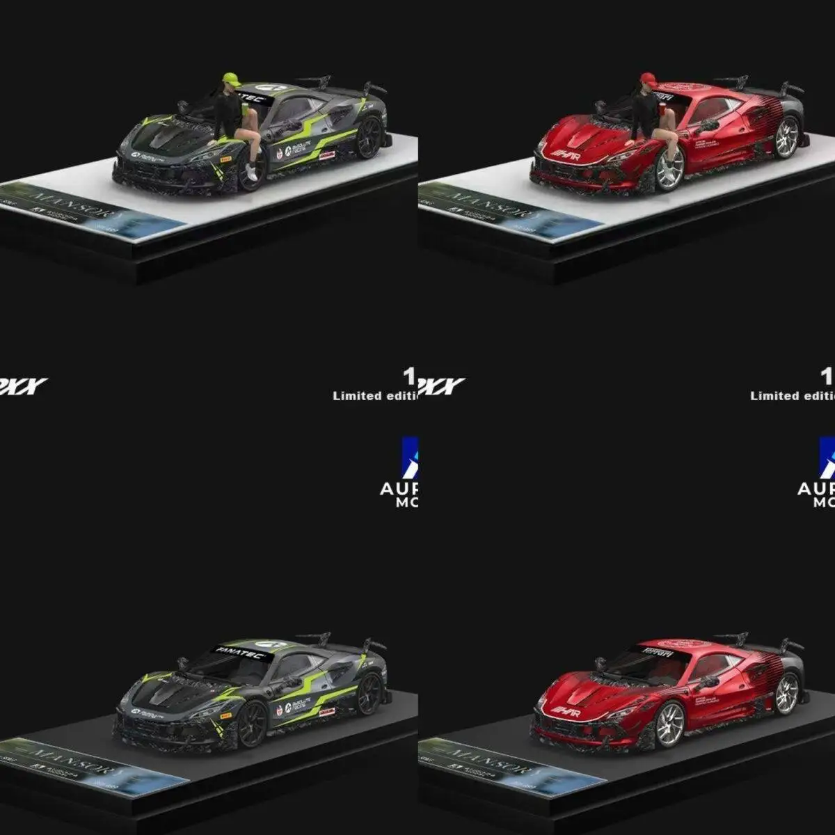 Фото Модель автомобиля Diecast AM F8 Tributo Mansory F8XX из сплава, масштаб 1:64 №1