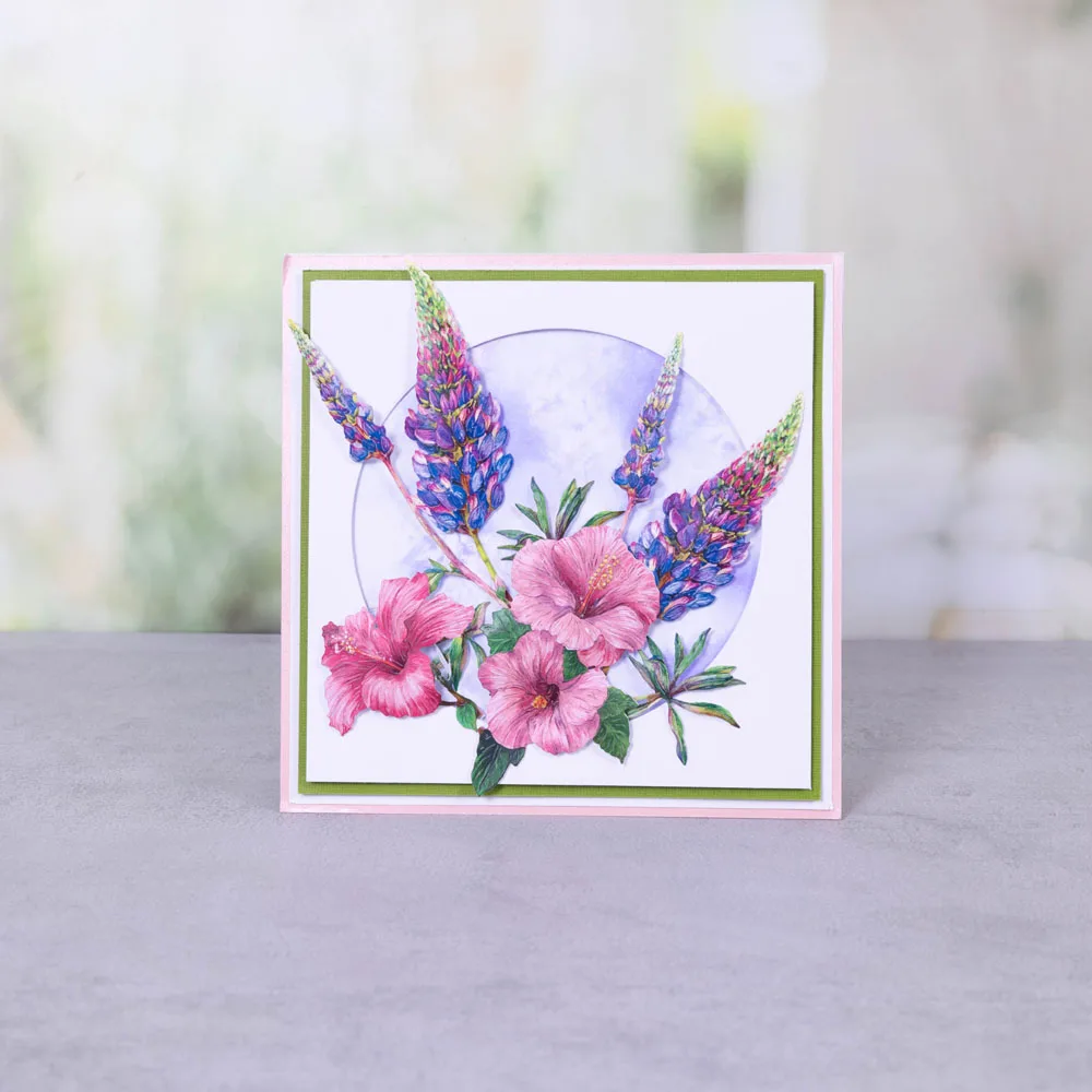 Жимолости Колибри люпины листва металлические режущие штампы для скрапбукинга