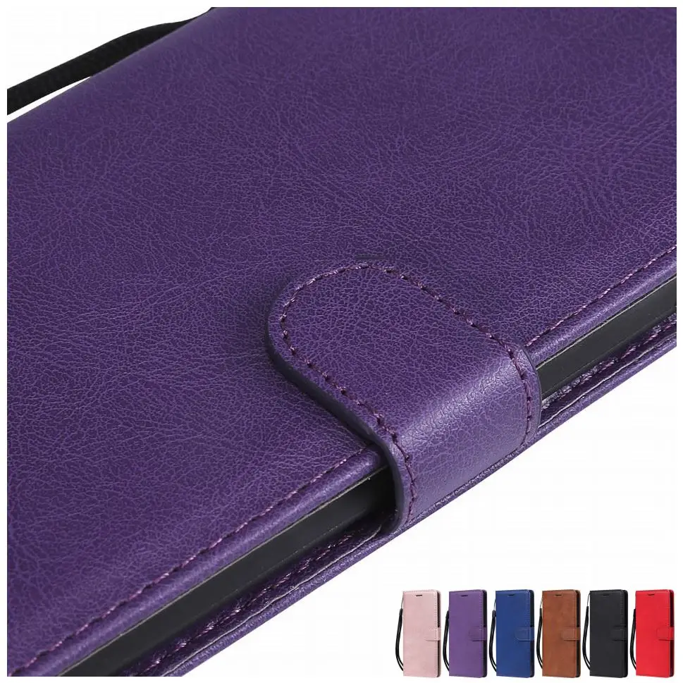 

For Cover Huawei Honor 6C 6X 6A 7X 8C 8A 8X Honor 9X Pro 10i 10 Lite Honor Play 3 Leather Phone Bags Plain Book Case Wallet E06E