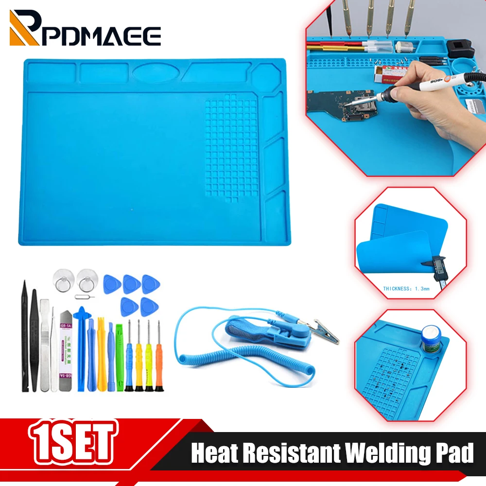 Паяльный коврик ESD термостойкий изоляционный комплект для паяльной станции
