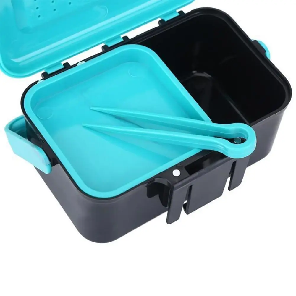 Портативный ящик для рыболовных снастей ручка переноски червя фотобокс с 2