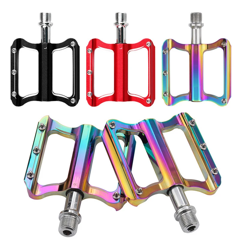 

LUNJE MTB Bike Ultralight Sealed Pedal Aluminum Alloy Bearing Pedals Aluminum Alloy Non-slip Bicycle Flat Platform Cycling Part